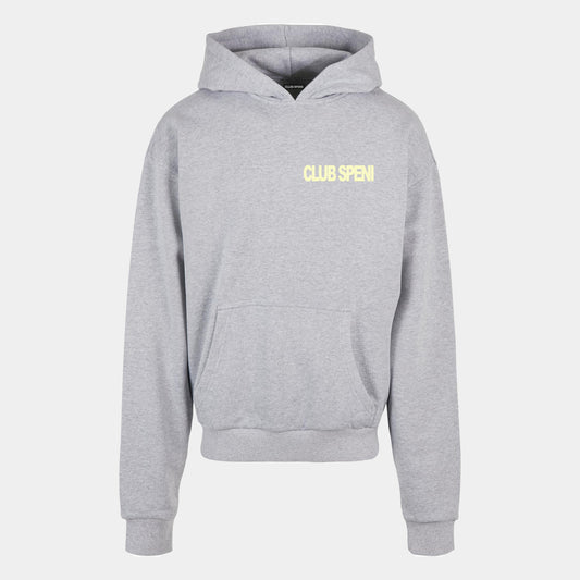 YELLOW TEXT LOGO HOODIE
